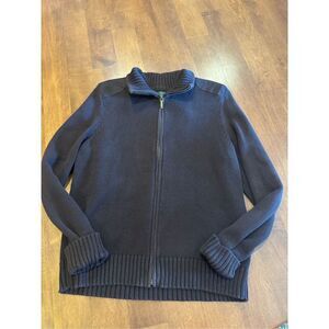 Woman’s Lauren by Ralph Lauren 100% cotton zipper cardigan  size large